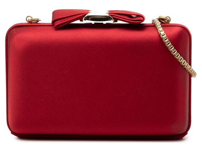 Borsa da sera Vara Ribbon Salvatore Ferragamo Rosso D'oro