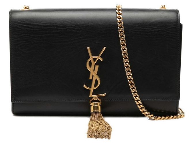 Saint Laurent Kate Tassel Chain Schultertasche Schwarz