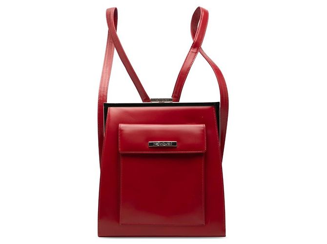 Saint Laurent Red Leather Backpack