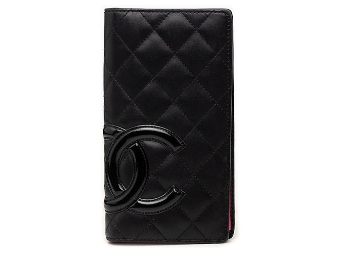 Cartera larga Chanel Cambon Line Coco Mark Negro