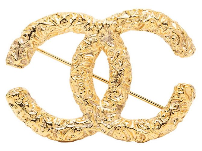 Timeless Spilla Chanel Vintage Coco Mark Lava 93A D'oro