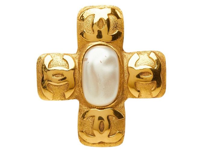 Chanel Coco Mark Vintage Brosche Golden