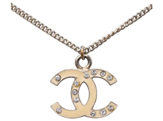 Collana con pendente a catena Chanel Coco Mark Argento