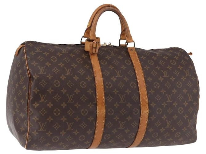 LOUIS VUITTON Bolsa Boston Monogram Keepall 55 M41424 LV Auth 191508 Monograma