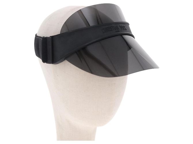 Christian Dior Sun Visor plastic Black Auth BA14500M
