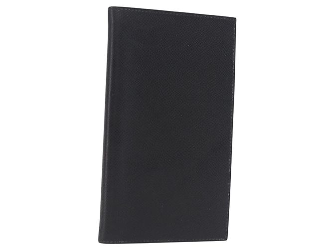Hermès HERMES Agenda Vision Day Planner Cover Leather Black Auth 192309V