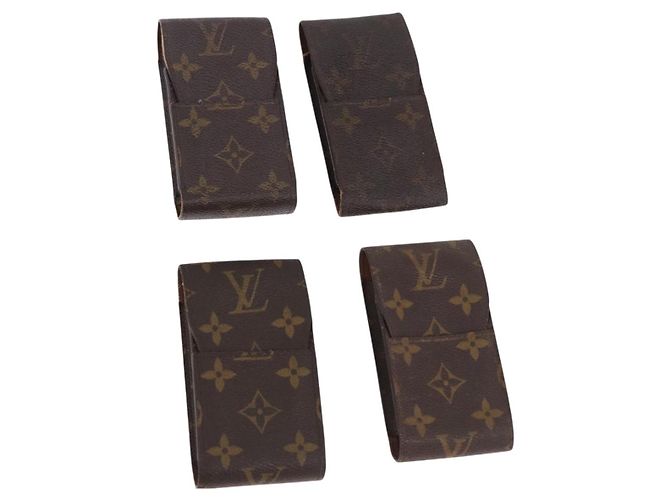 LOUIS VUITTON Estojo para Cigarros Monogram 4 Set LV Auth BA14068 Monograma