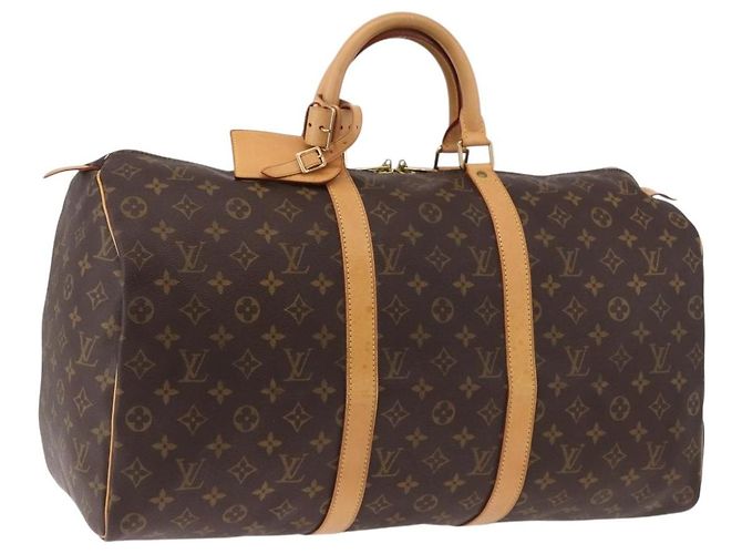LOUIS VUITTON Bolsa Boston Monogram Keepall 50 M41426 LV Auth 189279V Monograma