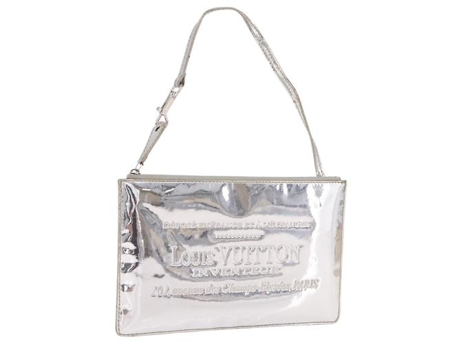 LOUIS VUITTON Monogram Miroir Pochette Platt Pouch Silver M95277 LV Auth bs36152 Plata