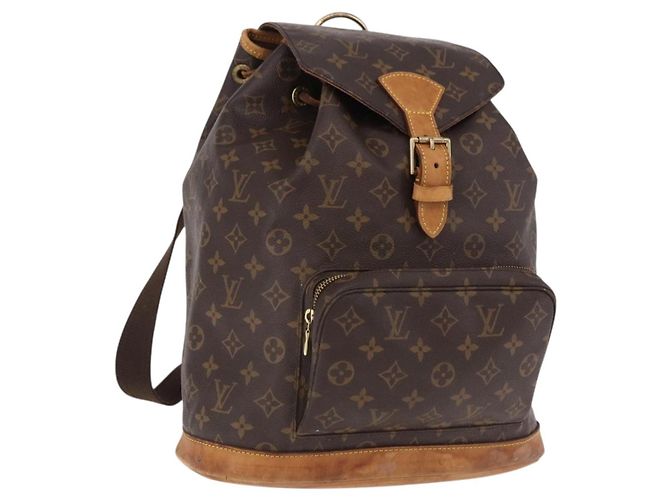 LOUIS VUITTON Monogram Montsouris GM Backpack M51135 LV Auth 191518