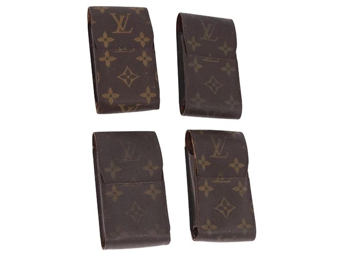 LOUIS VUITTON Monogram Etui Cigarette Case 4 Set LV Auth BA14069