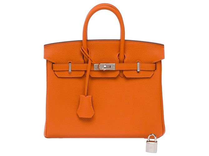 Hermès Bolsa HERMES Birkin 25 em Couro Laranja - 103752