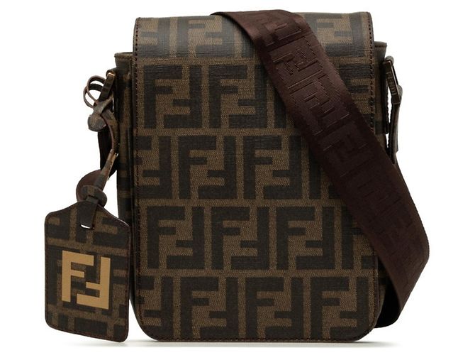 Borsa a tracolla Fendi Zucca Marrone