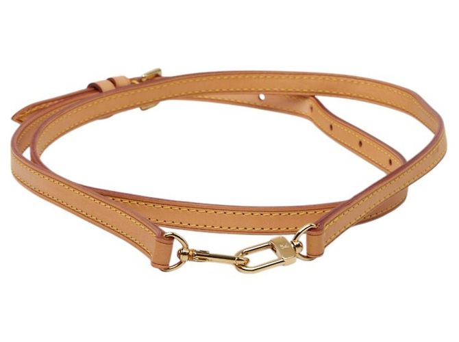 Alça de ombro em couro bege Louis Vuitton