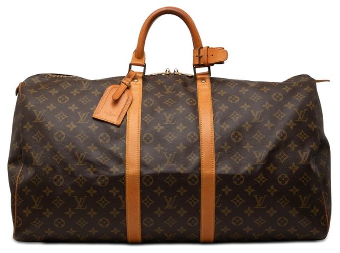 Borsa Boston Louis Vuitton Monogram Keepall 55 Marrone