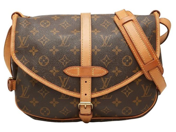 Bolsa Transversal Louis Vuitton Monogram Saumur 30 Marrom