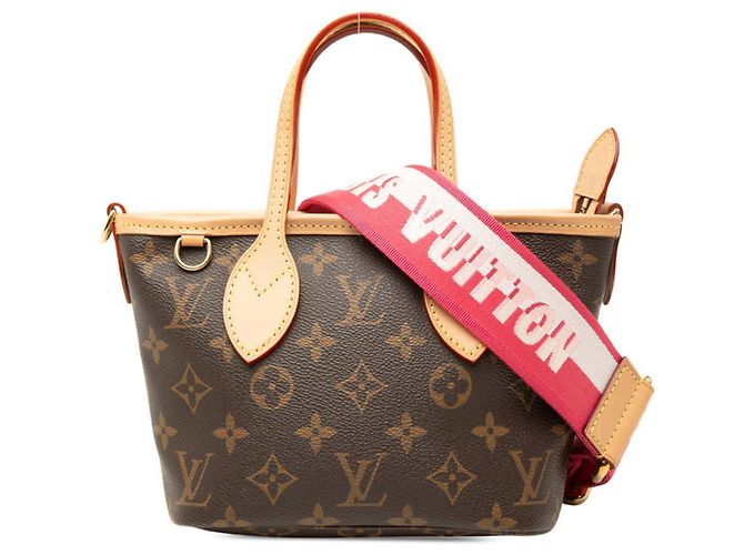Bolsa de Ombro Louis Vuitton Monogram Neverfull BB Marrom Rosa