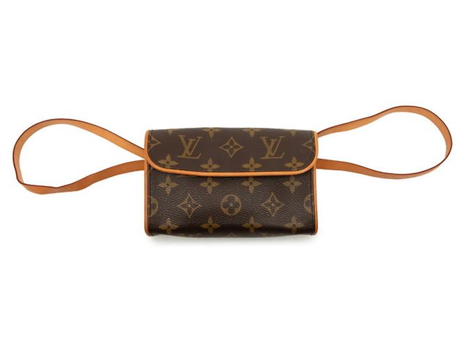 Bolsa Transversal Monogram Pochette Florentine Louis Vuitton Marrom