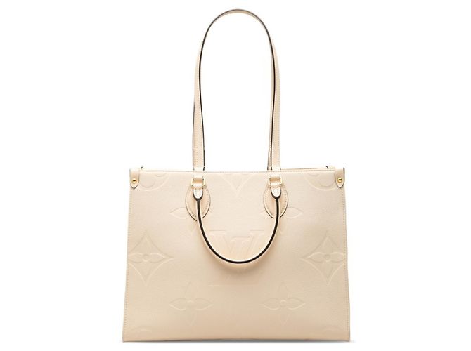 Sac à main Louis Vuitton Monogram Empreinte OnTheGo MM Écru