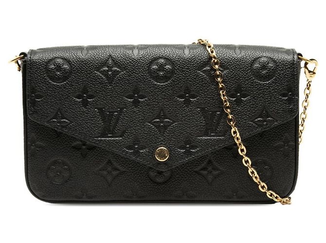 Borsa a tracolla Louis Vuitton Monogram Empreinte Pochette Felicie Chain Nero