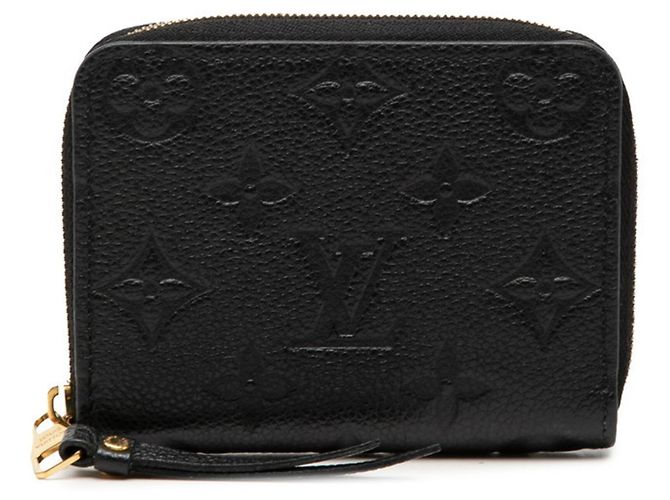 Louis Vuitton Monogram Empreinte Zippy Münzgeldbörse Schwarz