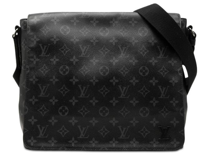 Sac à bandoulière Louis Vuitton Monogram Eclipse District MM NM Noir