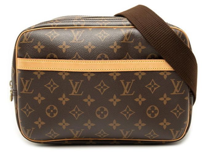 Bolsa de Ombro Louis Vuitton Monogram Reporter PM Marrom