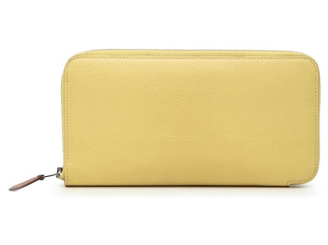 Hermès Cartera larga Azap Hermes en cuero Epsom amarillo Soufre