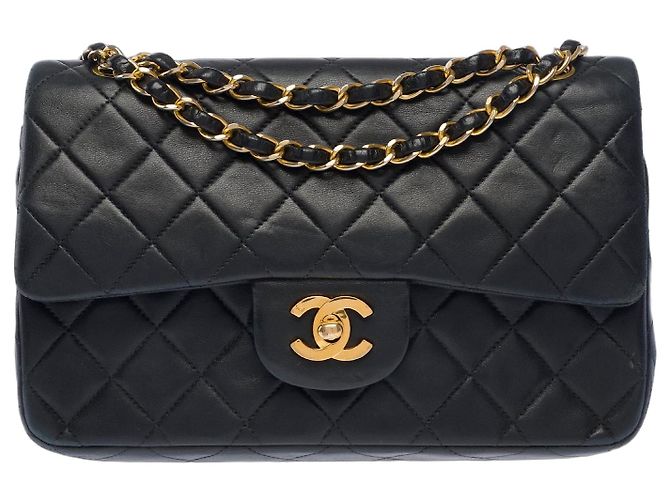 CHANEL Timeless/Classique Tasche aus schwarzem Leder - 103744
