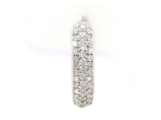 Autre Marque PT900 Platin Diamant Creolen-Ohrringe
