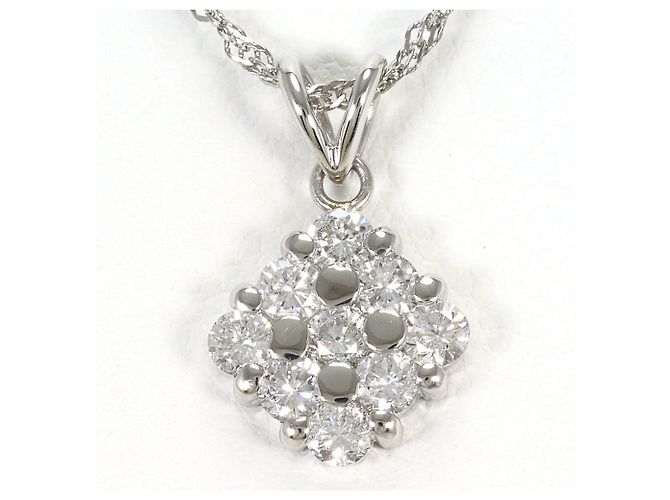 Autre Marque Colar de platina PT900 e PT850 com diamante
