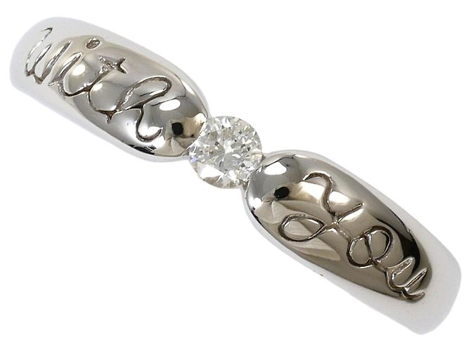 Autre Marque PT900 Platinring mit Diamant