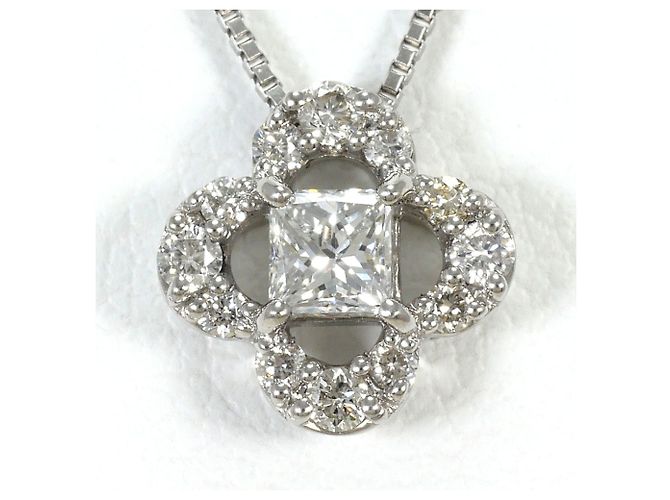 Autre Marque Collar de platino con diamantes