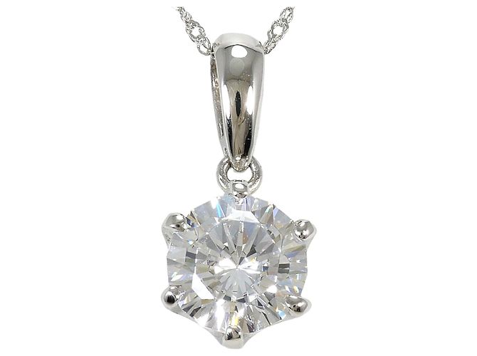 Autre Marque Collar de platino con circonia
