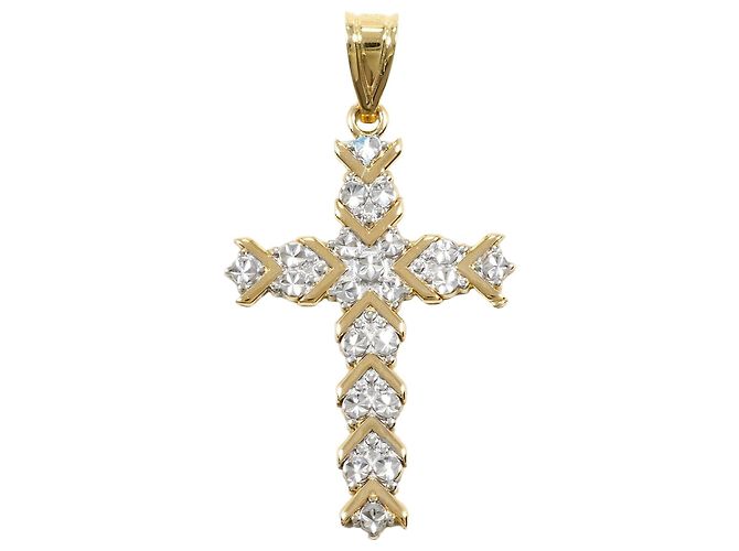Autre Marque Colar com pingente em ouro 14K Dourado