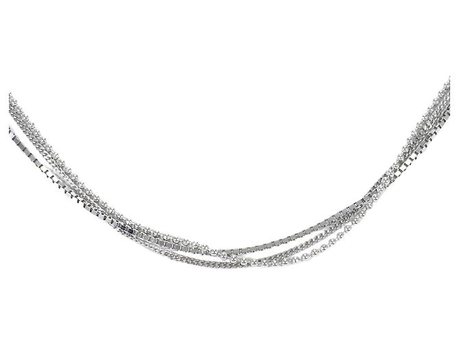 Autre Marque Collar de oro blanco de 18K Dorado