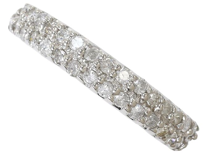 Autre Marque 14K Weißgold-Ring mit Diamant Golden