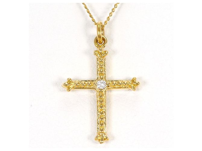 Autre Marque Collana in oro giallo 18K con diamante D'oro