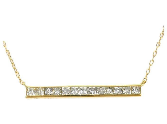 Autre Marque Elegante collar de oro amarillo de 18K con diamante Dorado