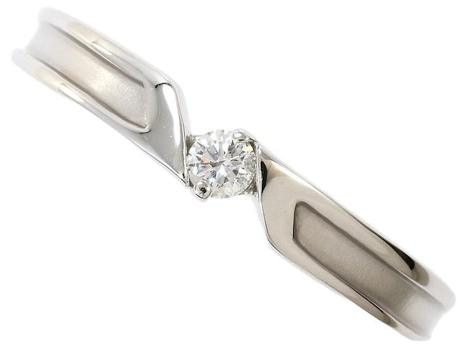 Autre Marque 14K Weißgold-Ring mit Diamant Golden