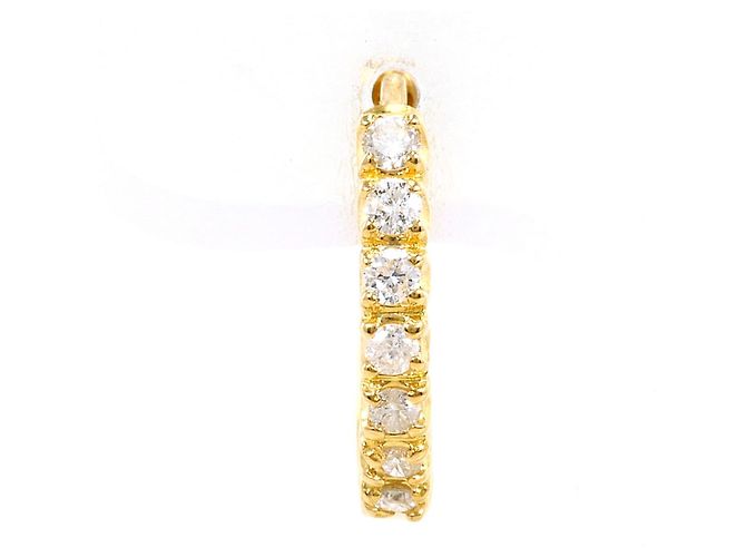 Autre Marque Orecchini a cerchio in oro giallo 18K e diamanti D'oro