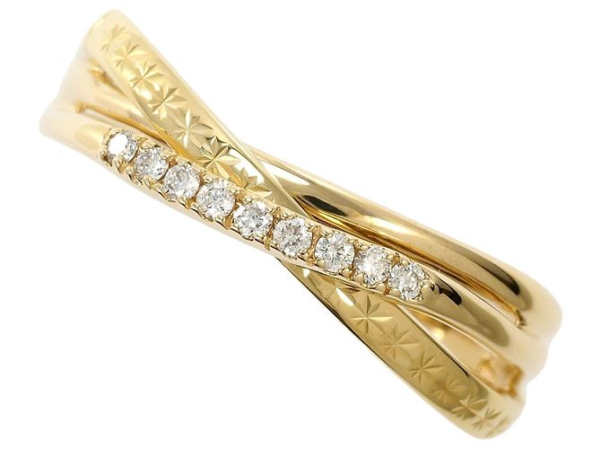 Autre Marque 10K Gelbgold-Ring mit Diamant Golden