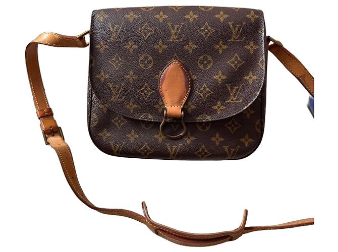 Louis Vuitton Saint Cloud GM Monogram Canvas Shoulder Bag Brown