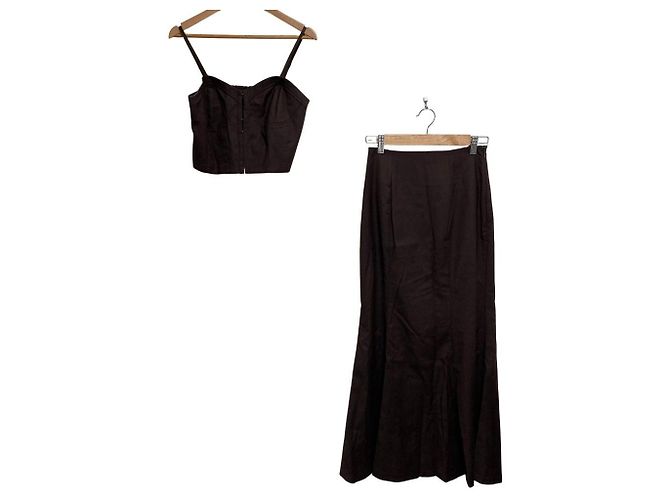 Autre Marque Set Top Bustier Corset e Gonna 2way LILY BROWN Marrone