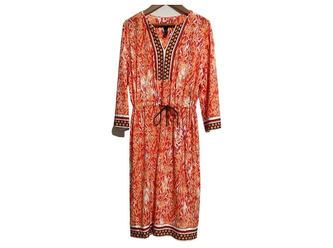 Autre Marque Vestido estampado Marc Cain Naranja