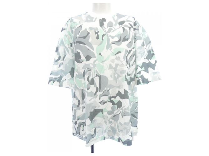 Hermès Camiseta de algodão Hermes Marrom Branco Verde
