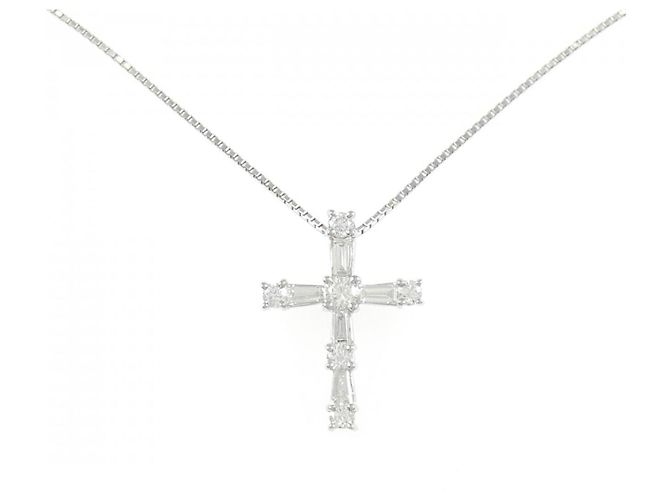 Autre Marque Collana con Diamanti Pt900/Pt850 Argento