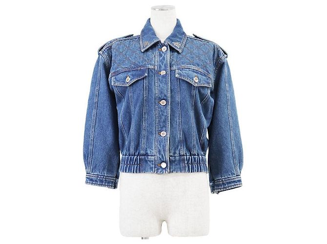 Giacca in denim e cotone Monogram Louis Vuitton Blu