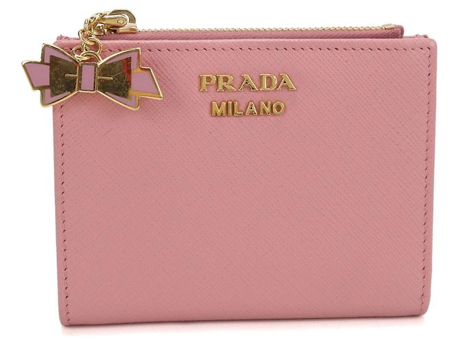 Cartera de piel Saffiano de Prada Rosa