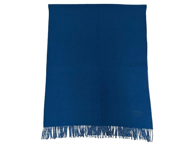 Hermès Stola in cashmere blu Hermes